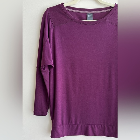 C9 Champion Women's Long Dolman Sleeve Open Back Top, Dark Berry Purple, Small - Picture 6 of 16